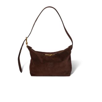 Miu Miu Spirit Suede Bag, Woman, Dark Brown