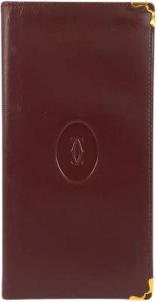 Cartier Pre-owned Wallets, male, Red, Size: ONE SIZE Pre-owned Must Line Leather Long Wallet