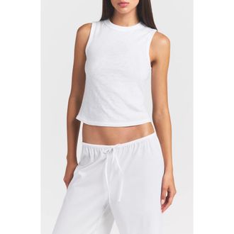 SKIMS Worn In Jersey Crewneck Tank in Snow at Nordstrom, Size Xx-Small