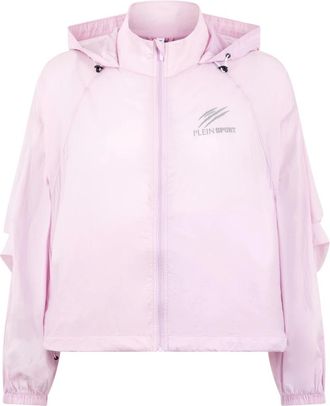 Plein Sport Windbreaker Jacket Scratch - Dames - Windbreakers - Roze - M - Nylon - Fitness