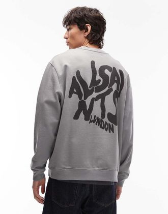 AllSaints Orlando - Felpa girocollo grigio scuro