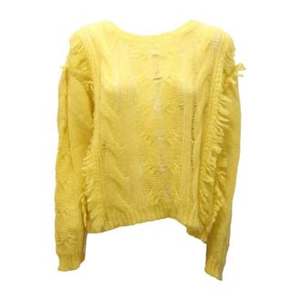 Twinset 212Tp 3410 Maglione Trui - Dames - Ronde hals truien - Geel - XS - Wol - Truien & Vesten