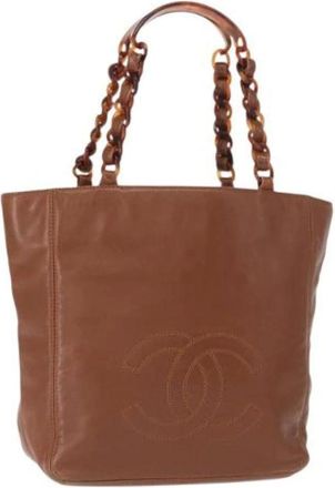 Chanel Pre-owned Tote Bags, female, Brown, Size: ONE SIZE Pre-owned Vintage Tote Bag