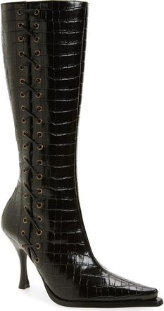 Jeffrey Campbell Stunna Boot in Black Croco at Nordstrom, Size 5.5