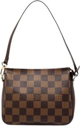 Louis Vuitton Pre-owned Trousse Pochette - Dames - Vintage Schoudertas - Bruin - ONE Size - Leer - Vintage