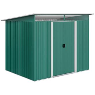 OUTSUNNY Caseta de jard&iacute;n 260x194x200 cm verde oscuro
