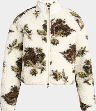 Moncler Zip-Up Fleece Cardigan