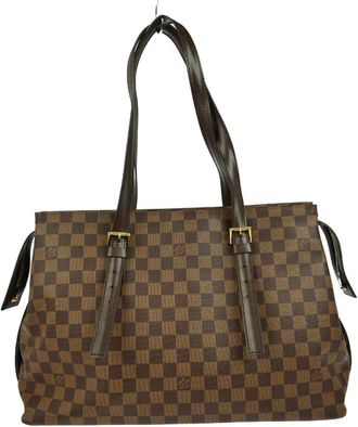 Louis Vuitton Pre-owned Tote Bags, female, Brown, Size: ONE SIZE Pre-owned Damier Ebene Canvas Tote Bag