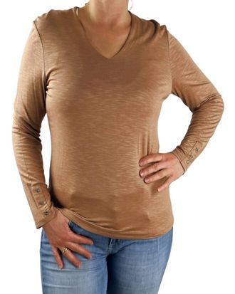 Marble Scotland Long Sleeve T-Shirt In Camel