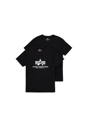 Alpha Industries T-Shirt ALPHA INDUSTRIES Basic T-Shirt BL 2 Pack, Herren, Gr. XXL, schwarz, Obermaterial: 100% Baumwolle, Shirts T-Shirt
