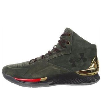 Under Armour Curry 1 Lux Mid Suede Downtown Green 1296617-330