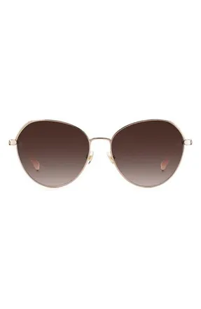 Kate Spade New York octavia 59mm gradient round sunglasses in Red Gold/brown Gradient at Nordstrom