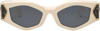 Philipp Plein Hera Zonnebril - Dames - Zonnebrillen - Beige - ONE Size - Polyester - Accessoires
