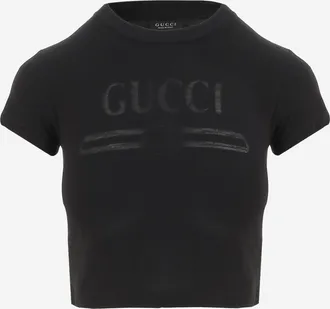 Gucci Womens T-Shirt Cotton Blend Black T-Shirts & Jerseys