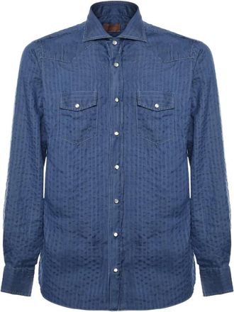 Borriello Hombre, Camisas, Azul, Talla: 3XL