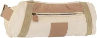 Chanel Pre-owned Belt Bags, female, Beige, Size: ONE SIZE Pre-owned Canvas Crossbody Bag