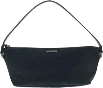 Gucci Pre-owned Shoulder Bags, female, Black, Size: ONE SIZE Pre-owned GG Canvas Pouch