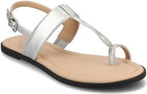 Journee Collection Gerra Toe Loop Sandal in Silver at Nordstrom Rack, Size 6.5