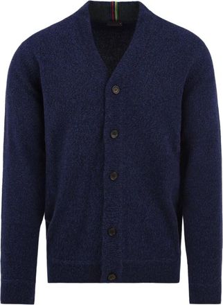 Paul Smith Cardigan M2R-535X-L21935 - Heren - Vesten - Blauw - S - Wol - Truien & Vesten