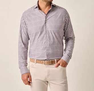 Johnnie-O Beryl Top Shelf Button Down Shirt In Vino