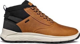 Geox Spherica Brown Lace-Up Leather Ankle Boots