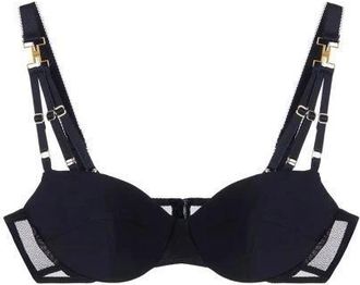 Elisabetta Franchi Jersey en tule bh met elastische bandjes - Dames - BHs - Zwart - M - Tule - Ondergoed