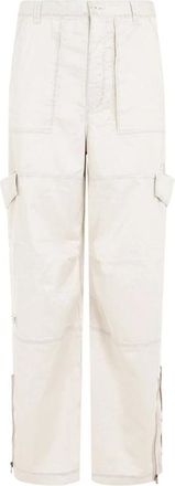 Acne Studios Cargo Broek met Wijde Pijpen - Heren - Straight fit broeken - Beige - M - Polyester - Broeken