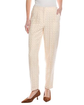 Akris Florin Wool-Blend Crochet Pant