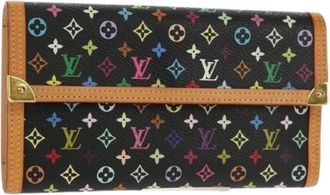 Louis Vuitton Pre-owned Wallets, female, Black, Size: ONE SIZE Pre-owned Canvas Wallet