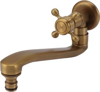 OEM Grifo De Jard&iacute;n Antiguo, Fregadero Empotrado Extendido, Resistente A Las Heladas, Grifo Exterior Retro (ca&ntilde;o Puntiagudo)