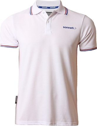 Sonneti Mens Casual City Road Short Sleeve Polycotton Pique Polo Shirt Optic White