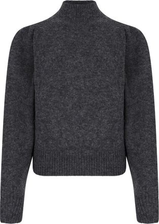 Isabel Marant Turtlenecks, female, Gray, XS, Dark Grey Alpaca Jumper with High Neck