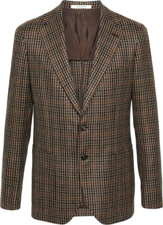 Tagliatore single-breasted blazer - men - Cupro/Virgin Wool - 54 - Brown