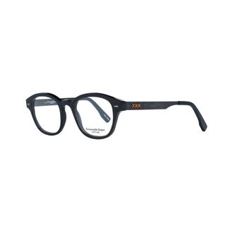 Ermenegildo Zegna Glasses, male, Black, Size: ONE SIZE Black Horn Round Optical Frames