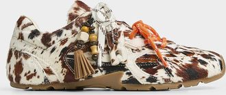 Nokwol Womens Pony hair leather Atlas sneakers