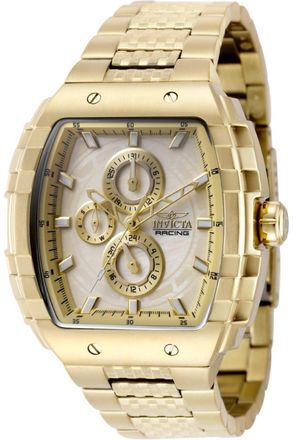 Invicta S1 Rally 50242 Herenhorloge - Quartz Uurwerk - Roestvrij Staal met Gouden Wijzerplaat - 47 mm