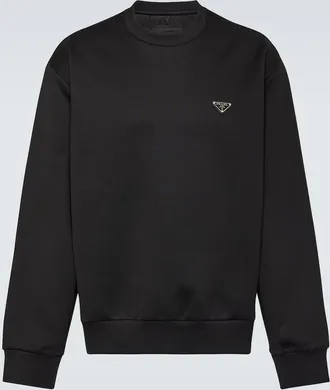 Prada Logo cotton-blend sweatshirt
