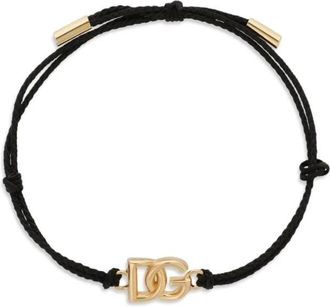 Dolce & Gabbana Bracelets, male, Yellow, ONE SIZE, DG Leather Bracelet