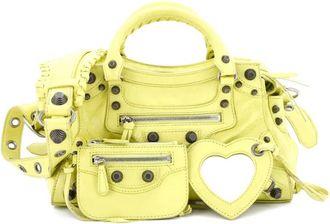 Balenciaga Neo Cagole City Bag Leather Small tote bag - Geel