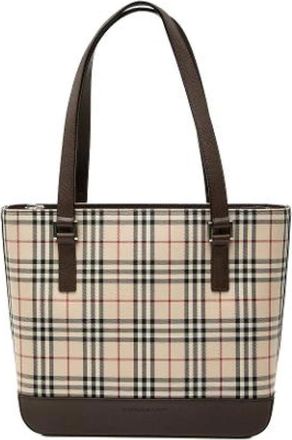 Burberry Pre-owned Canvas Tote - Dames - Vintage Shopper - Veelkleurig - ONE Size - Leer - Vintage