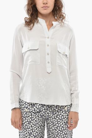 Stella McCartney Camicia in Seta con Taschini e Collo Coreano Stella McCartney