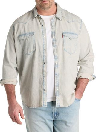 Levi's Big & Tall Classic Western Shirt in Early Rise Lightwash at Nordstrom, Size 2X Big