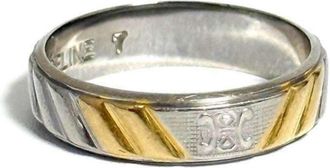 Celine Yellow Gold (18K) Platinum 950 Band Ring (Pre-Owned)