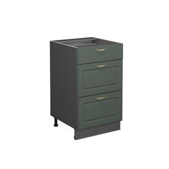 Vicco Mueble Bajo De Cocina Fame-line, Verde Dorado Casa De Campo, 50 Cm Sin Encimera Vicco