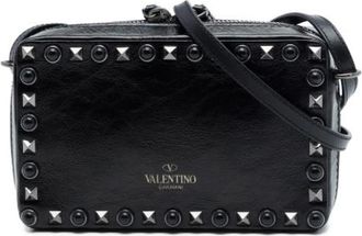 Valentino Pre-owned Rockstud Crossbody Bag - unisex - Vintage Schoudertas - Zwart - ONE Size - Leer - Vintage