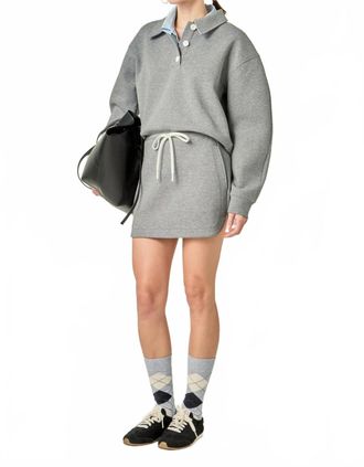 English Factory Womens Scuba Mini Skirt In Grey