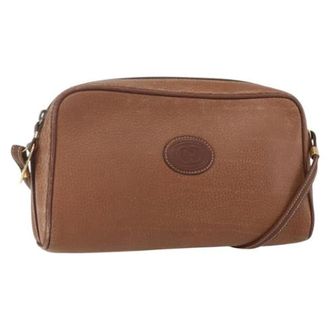 Gucci Pre-owned Cross Body Bags, female, Brown, Size: ONE SIZE Pre-owned Leather Cross Body Bag