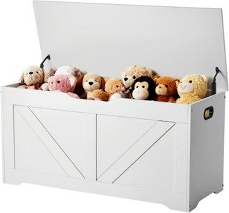 OEM Banco Infantil Con Almacenaje, Ba&uacute;l De Juguetes De Madera, Banco Con Bisagra De Seguridad, Para Sala De Juegos, Sal&oacute;n O Recibidor, 990 X 395 X 480 Mm,