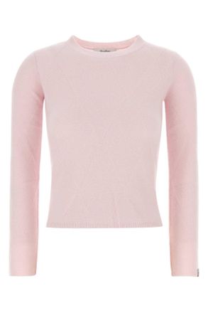 Max Mara Pastel Pink Cashmere Baffo Sweater