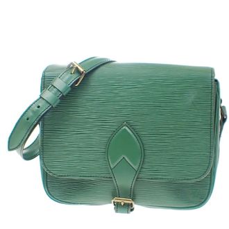 Louis Vuitton Cartouchiere Epi Leather Green Leather Handbag (Pre-Owned)